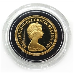  1979 gold proof sovereign cased  