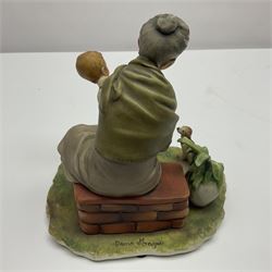 Capodimonte The Cheats, signed Zanella, together with another Capodimonte figure, H24cm  