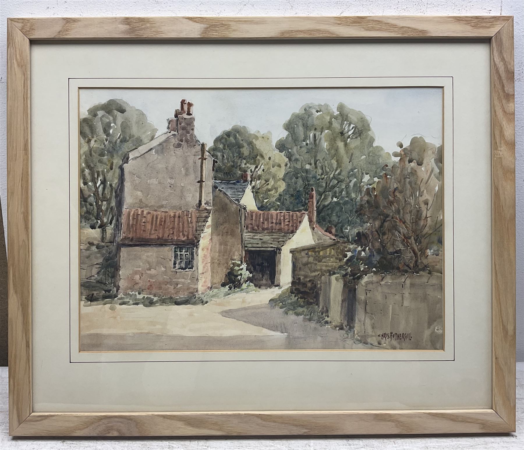 Chris Fothergill (British 20th Century): English Farmstead, watercolour signed 25cm x 35cm 