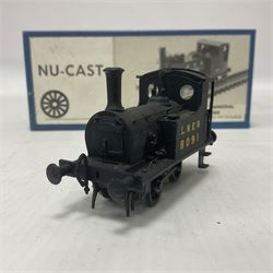 Nu-Cast ‘00’ gauge - two kit built steam locomotives comprising NER/ LNER/BR Class Y8 0-4-0T no.8091 in LNER black; LNER Class Y5 (GER 209)/Nielson 12” Mineral 0-4-0 “Coffeepot” Saddle Tank in LNER black; both with original boxes (2) 