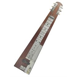  Early 1960s lap steel electric guitar with mahogany body and Plato pick-up, L81.5cm