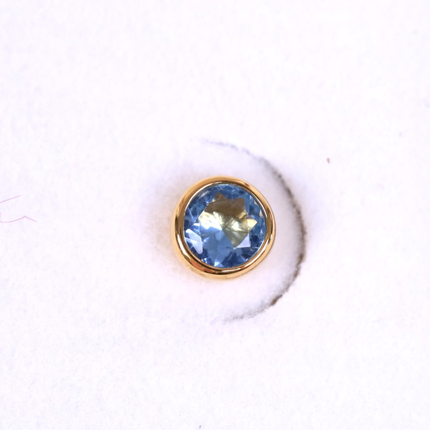 Pair of silver aquamarine stud earrings, boxed