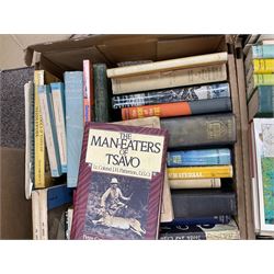 Collection of natural history books, including Lloyd's natural history books, four volumes, Insects of the British woodlands, Flowers of the field Johns & Elliott, Textbook of Theoretical Botany three volumes etc, seven boxes 