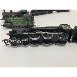 Bachmann ‘00’ gauge - six model steam locomotives comprising J72 Class 0-6-0 no.68723 in BR green; Class 3F 0-6-0 no.47310 in BR black; Gresley V2 Class 2-6-2 locomotive and tender no.3650 in LNER black; Class B1 4-6-0 locomotive and tender no.1059 in LNER black; Jubilee 6P Class 4-6-0 ‘Phoenix’ locomotive and tender no.45736 in BR green; Standard Class 5 4-6-0 locomotive and tender no.73014 in BR green; without boxes (6) 