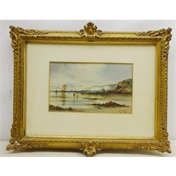  A E Howarth (British 1872-1936): Coastal Scene, watercolour signed and dated '98, 13.5cm x 22.5cm (MAO0403)  