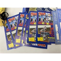 1951 FA Cup final Blackpool V Newcastle United programme, together with a collection of other sporting programmes, mostly Speedway official examples, and a football rattle.