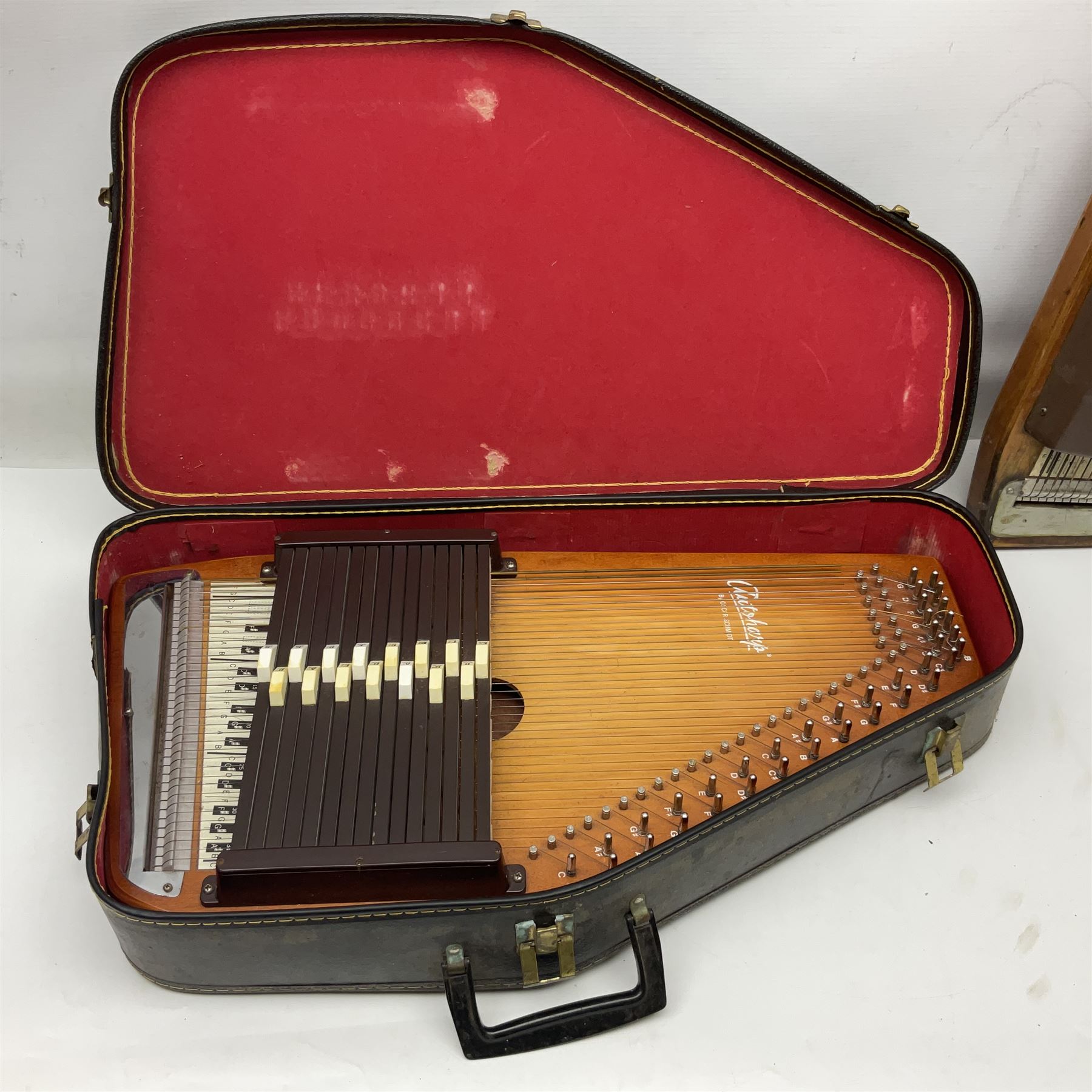 Oscar Schmidt Autoharp L60cm; cased; another uncased; and a Zimmerman Autoharp (3)