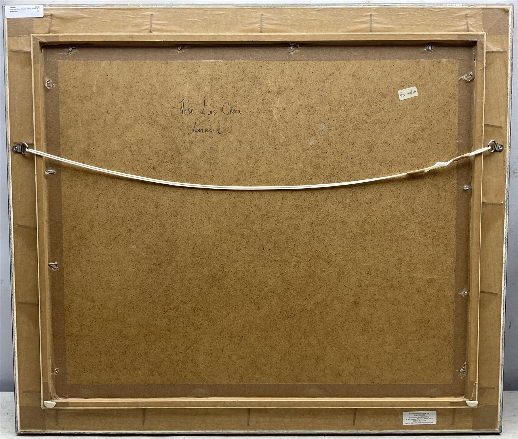 José Luis Checa (Spanish 1950-): Venetian Gondoliers, oil on board unsigned, attributed verso 50cm x 60cm