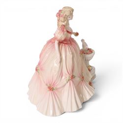 Coalport English Rose Collection : 1994 English Elegance, No. 387 of 1000, with certificate and box H22cm
