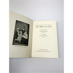 Laura Knight, The Magic of a Line, The Autobiography of Laura Knight, 1965, William Kimber, London, signed in black pen by Laura Knight, together with a postcard signed Laura K. 