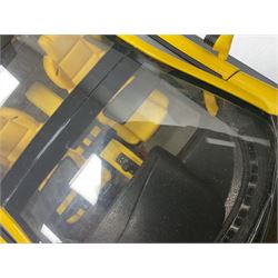 Two Maisto 1:12 scale Jaguar XJ220 ‘Racing’ cars in yellow, both on plinths in original boxes 