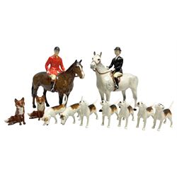 Beswick hunting group, comprising huntsw