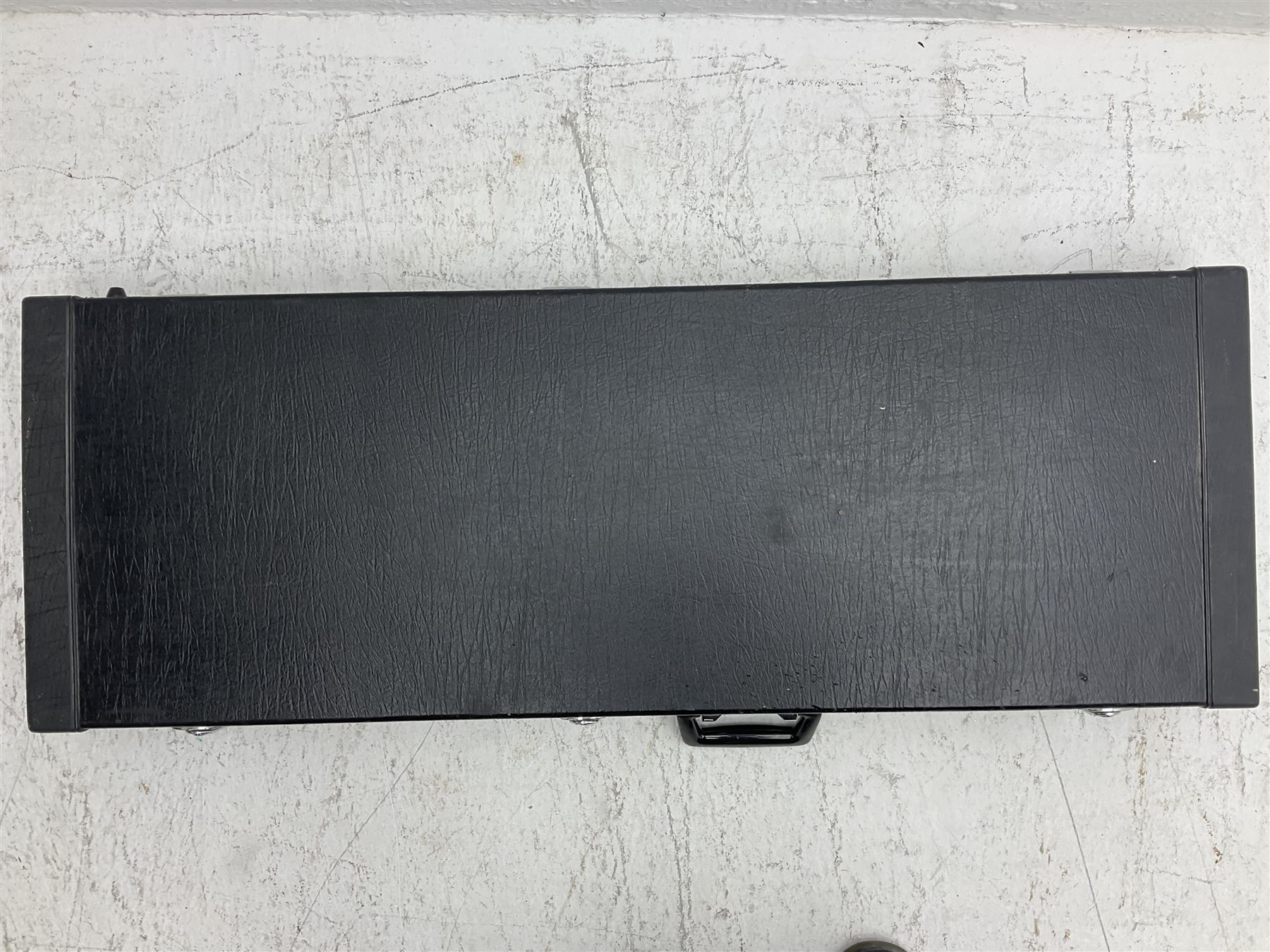 Gibson Marauder style six-string electric guitar with cherry coloured body, marked made in Japan L101cm; in locking hard carry case