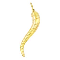 18ct gold Italian horn pendant