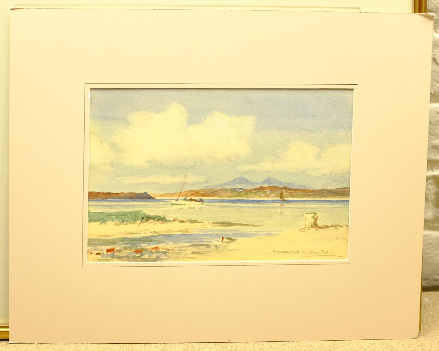 Peter MacGregor Wilson (Scottish 1856-1928): Coastal Scene, watercolour signed 20cm x 30cm (mounted)