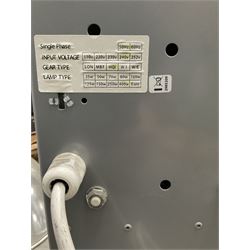 Set of ten Hilclare industrial ceiling hanging lights single phase 