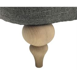 Marks and Spencer - 'Rochester' two-seat sofa on turned light wood feet, upholstered in charcoal fabric 