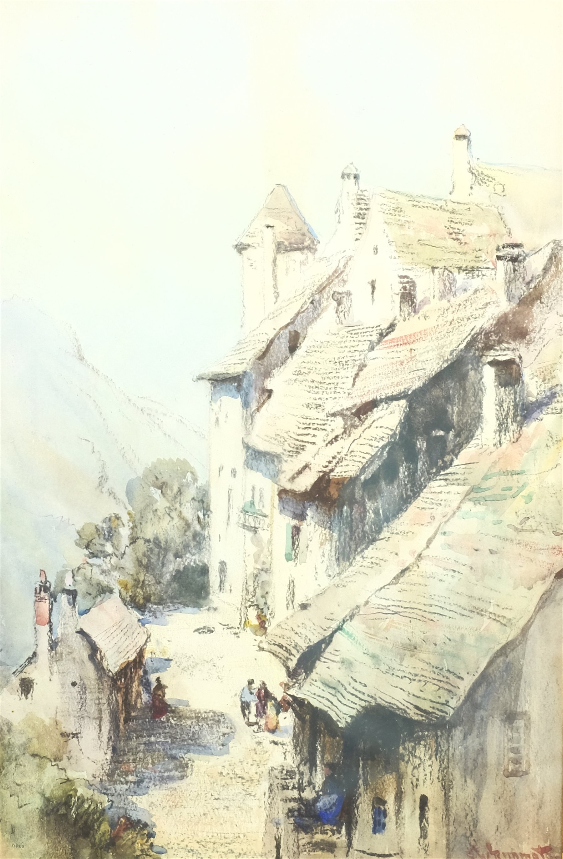 Alexander Wallace Rimington (British 1854-1918): 'Auvergne', watercolour signed, titled verso 40cm x 27cm