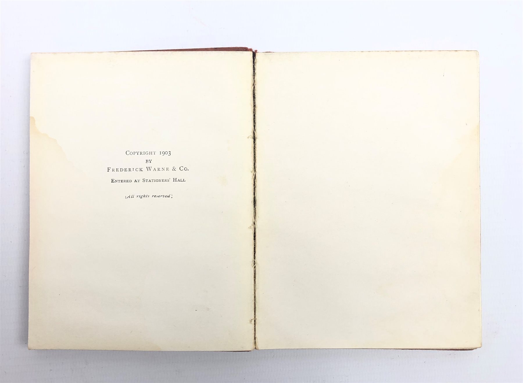  Beatrix Potter: The Tailor of Gloucester. 1903 first published edition second printing.  