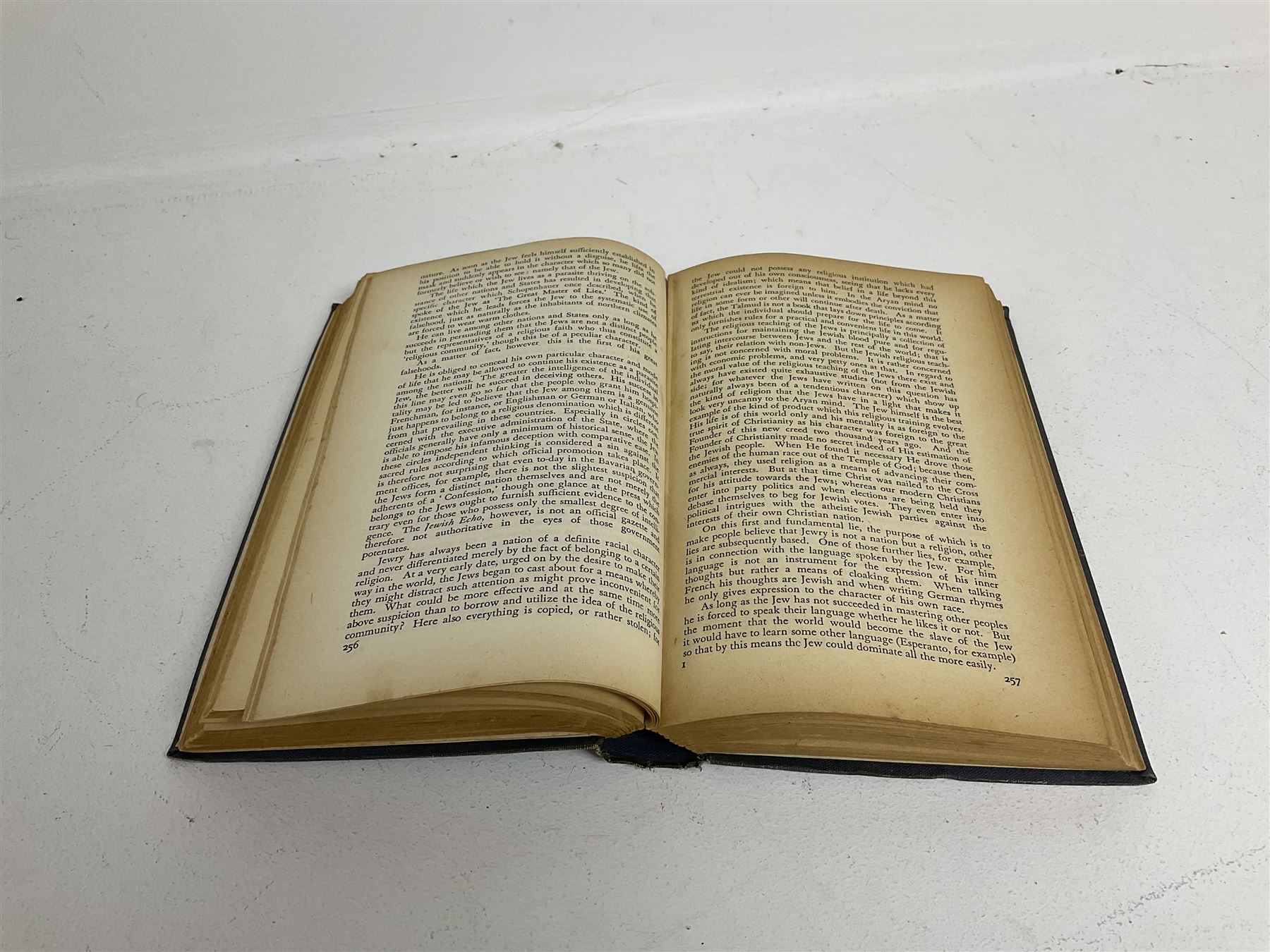 Hitler Adolf: Mein Kampf, Unexpurgated Edition, pub. Hurst and Blackett Ltd, London 1939, two volumes in one.