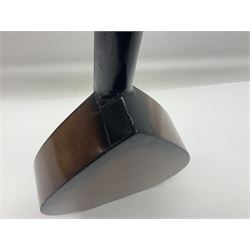 French mandolin with segmented lute back and mother-of-pearl inlaid spruce top; bears label for 'Jerome Thibouville-Lamy & Cie Paris L60cm; and another unmarked flat-back mandolin; both for completion (2)