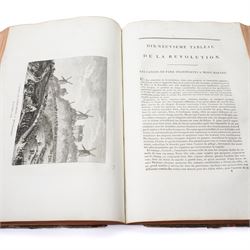 Limiers, Henri-Philippe de - 'Annales de la Monarchie Francoise' published Chez L'Honore  
& Chatelain, Amsterdam 1724, three volumes in one, sixty three full page plates, full calf, Gourdault, Jules - L'Italie' published Paris 1877, decorative boards, aeg, and 'Tableaux de la Revolution Francoise' with forty engraved plates out of forty eight (3)