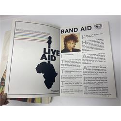 Live Aid memorabilia 13th July 1985 Wembley Stadium - Official Programme with ticket; and The Global Juke Box T-shirt