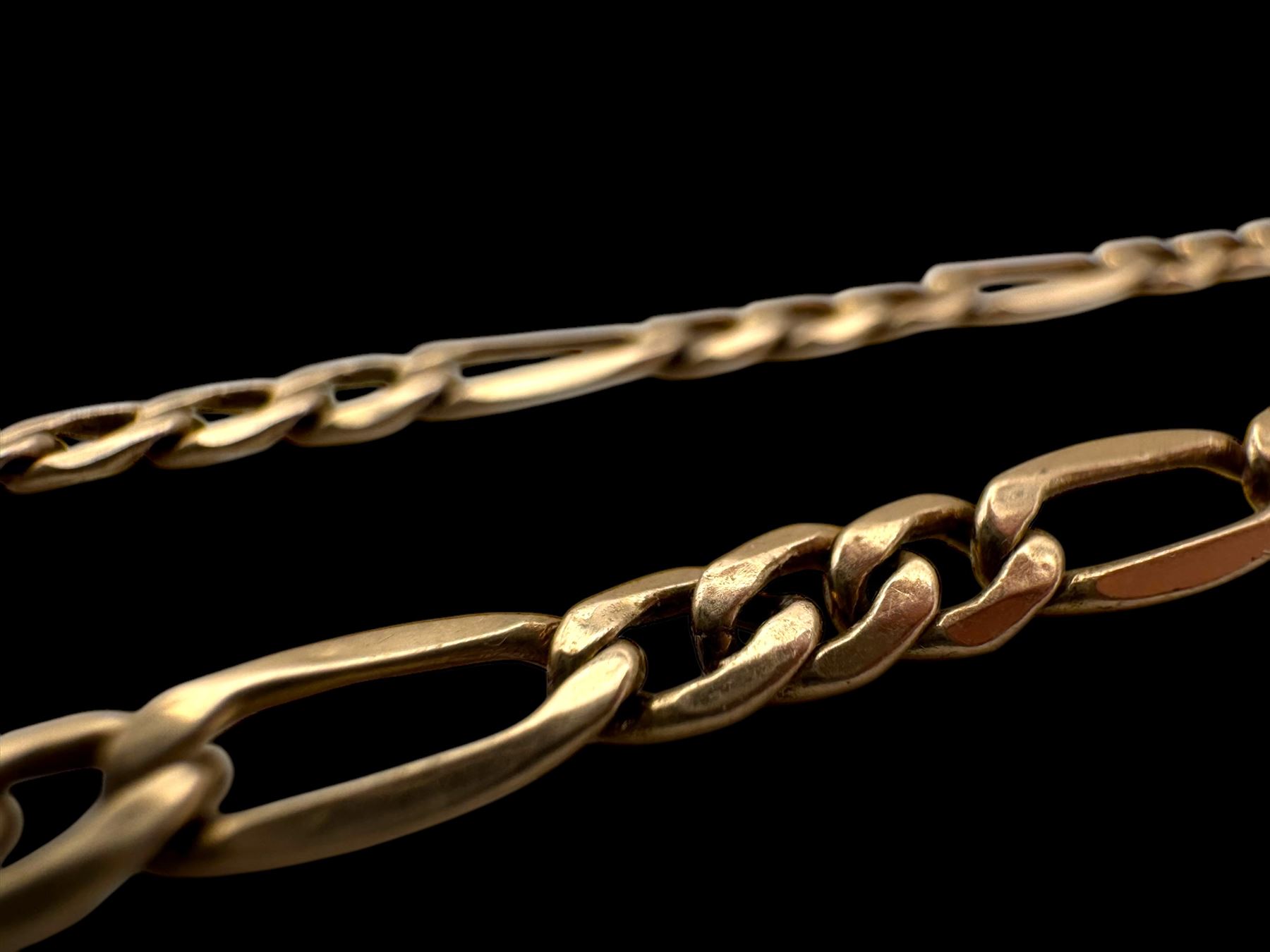 9ct gold fancy link chain, hallmarked 