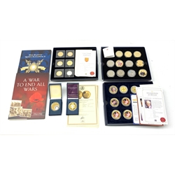 Modern commemorative coins including var