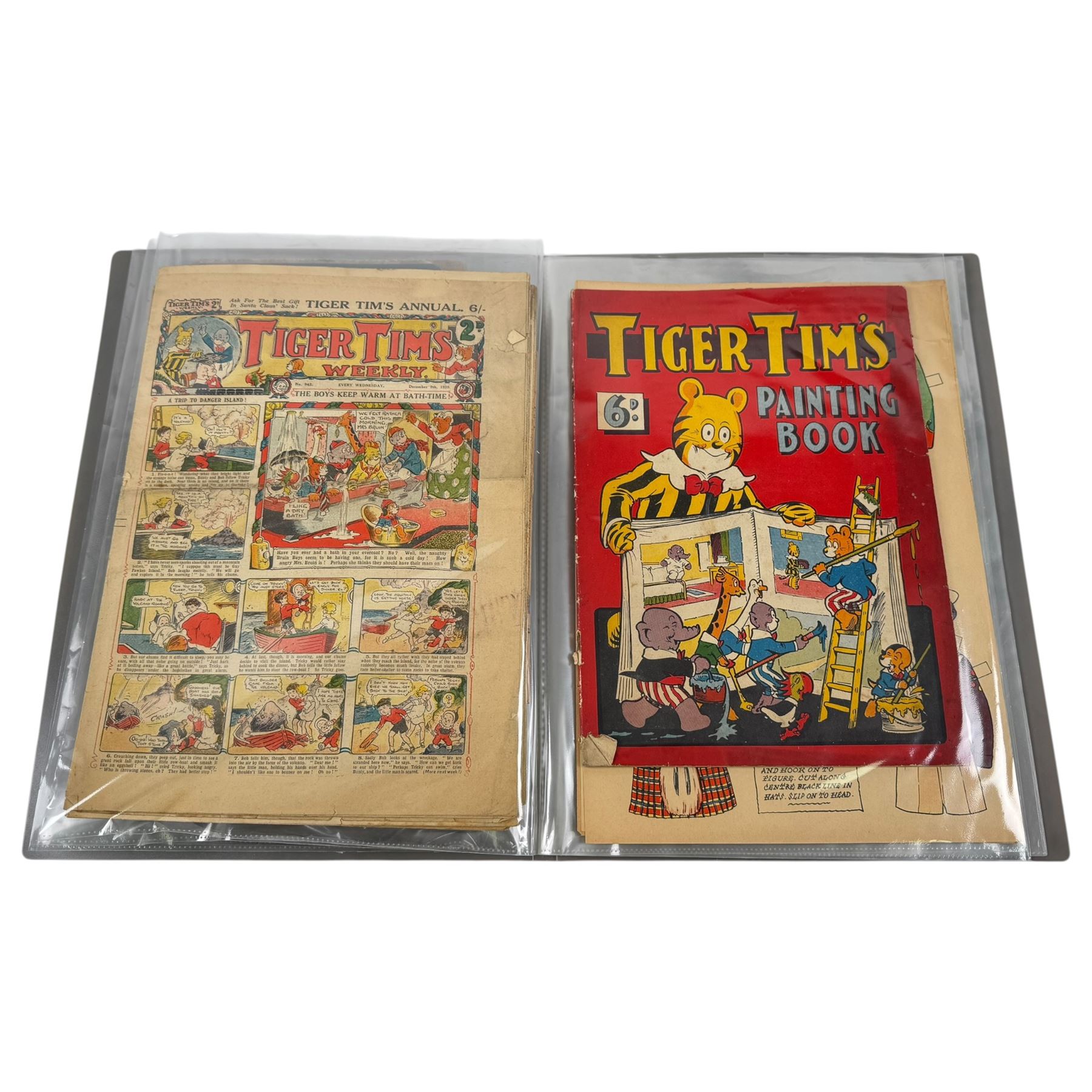 Collection of vintage children's picture books and comics 