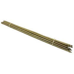 Group of brass stair rods of wrythen twist form, L82cm