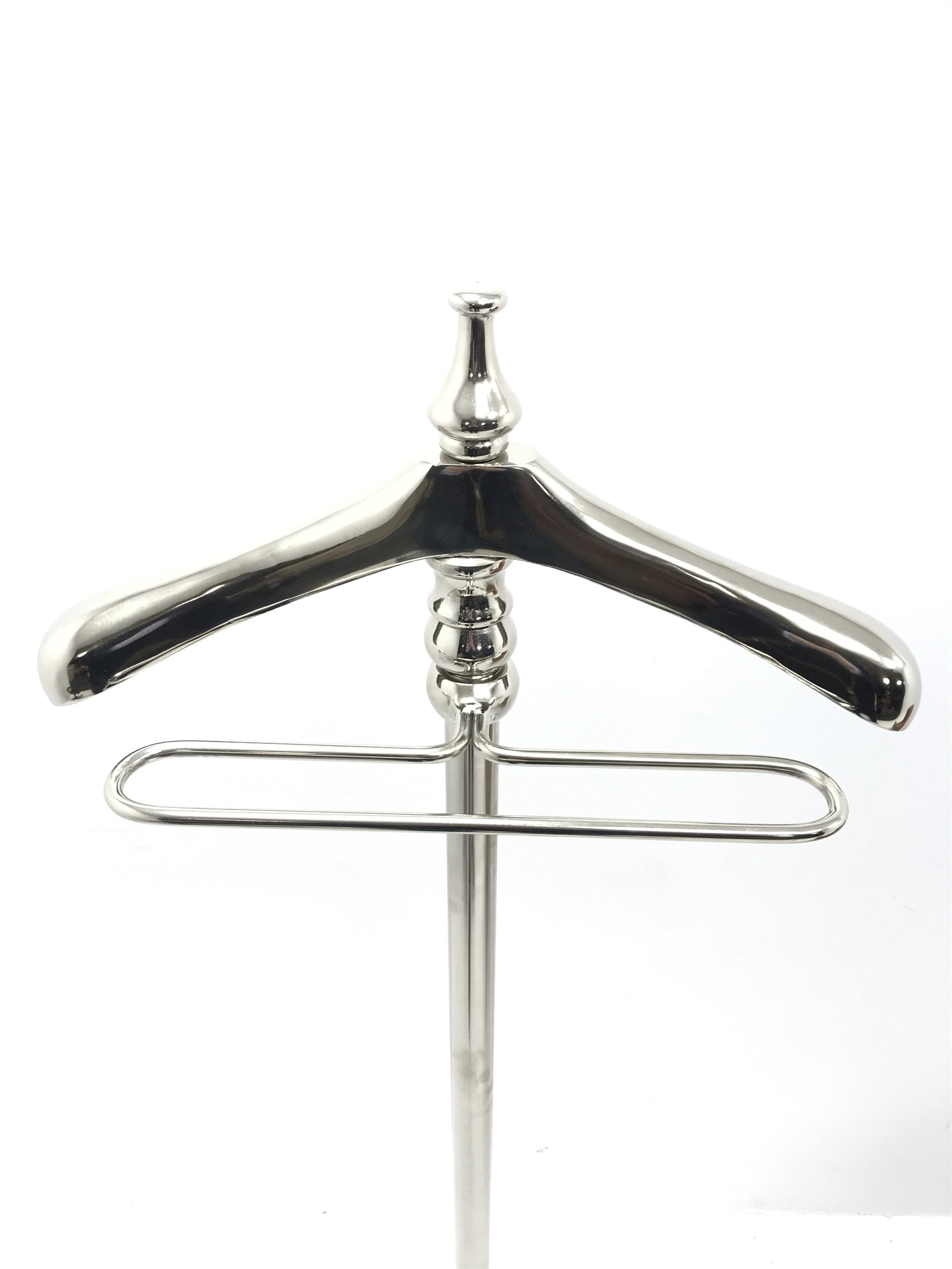 Chrome metal dumb valet stand, H138cm The Furnishings Sale Furniture & Interiors