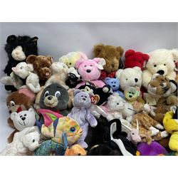 Ty-Beanies bears to include ‘Halo’ and ‘Eggs’, and a quantity of other stuffed bears etc in two boxes