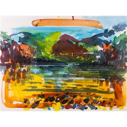 Kane Cunningham (British 1961-): 'Ullswater - Lakes', watercolour signed, titled and inscr...