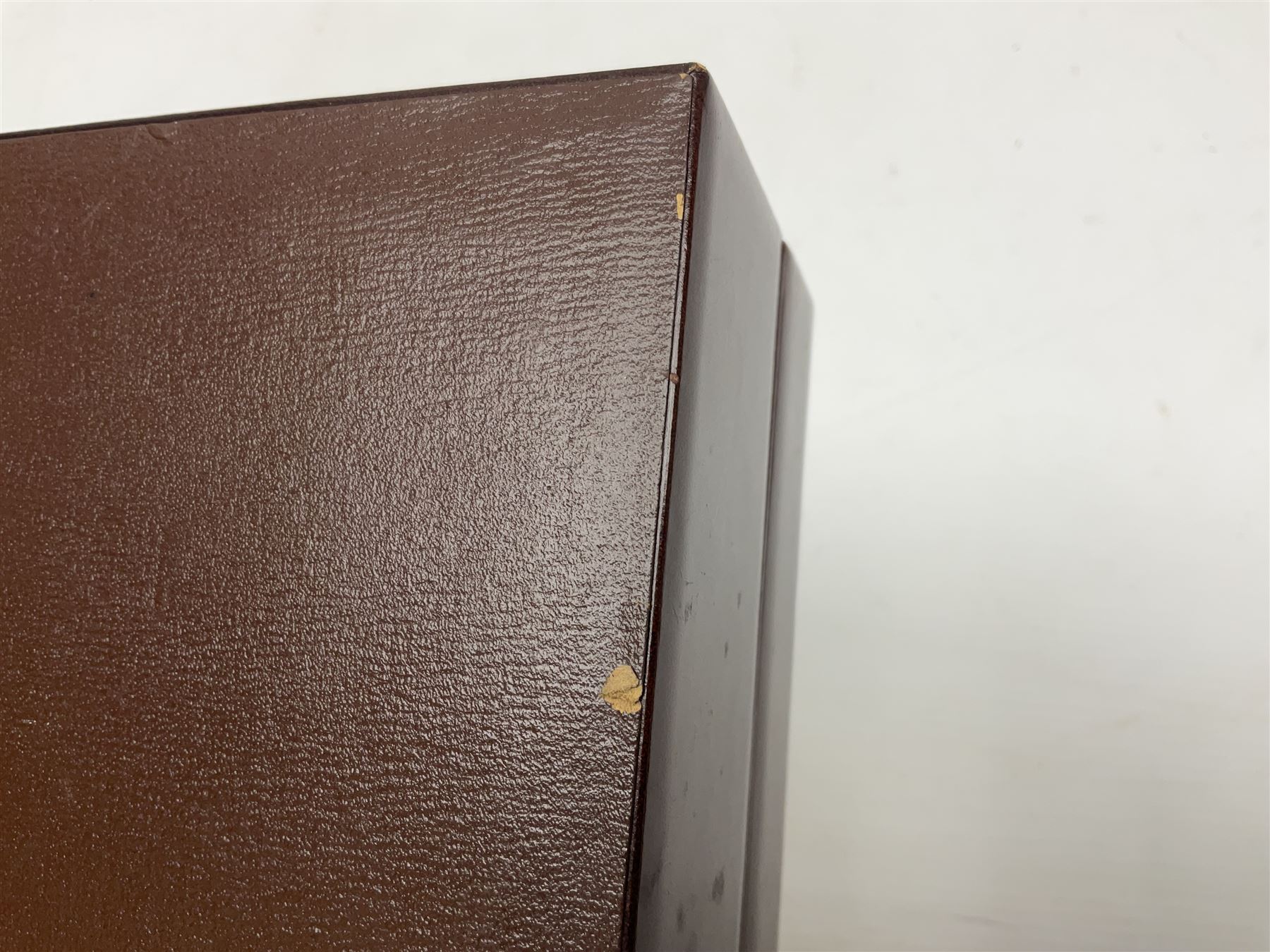 Rolex brown leather box, with decorative buckle to cover, opening to reveal wooden veneer interior, the inside lid stamped in gilded lettering 'Creation Genève Rolex', stamped beneath 'Montes Rolex S.A. Geneve Swiss 71.00.04, H8cm