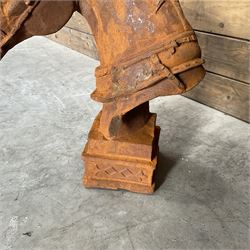 Cast iron Horse head on plinth