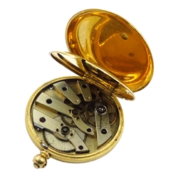  Gold continental pocket watch stamped 18 and k18 approx 36gm  