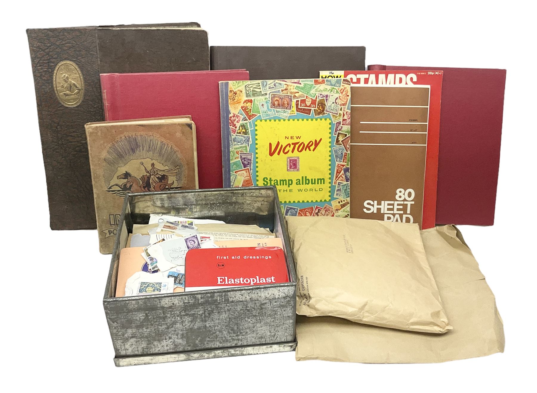 Great British and World stamps, including Queen Victoria and later, Lundy, Iran, Poland, Spain, USA etc, housed in albums and loose, in one box