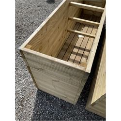 Large Ruby rectangular tanalised timber planter  - THIS LOT IS TO BE COLLECTED BY APPOINTMENT FROM DUGGLEBY STORAGE, GREAT HILL, EASTFIELD, SCARBOROUGH, YO11 3TX