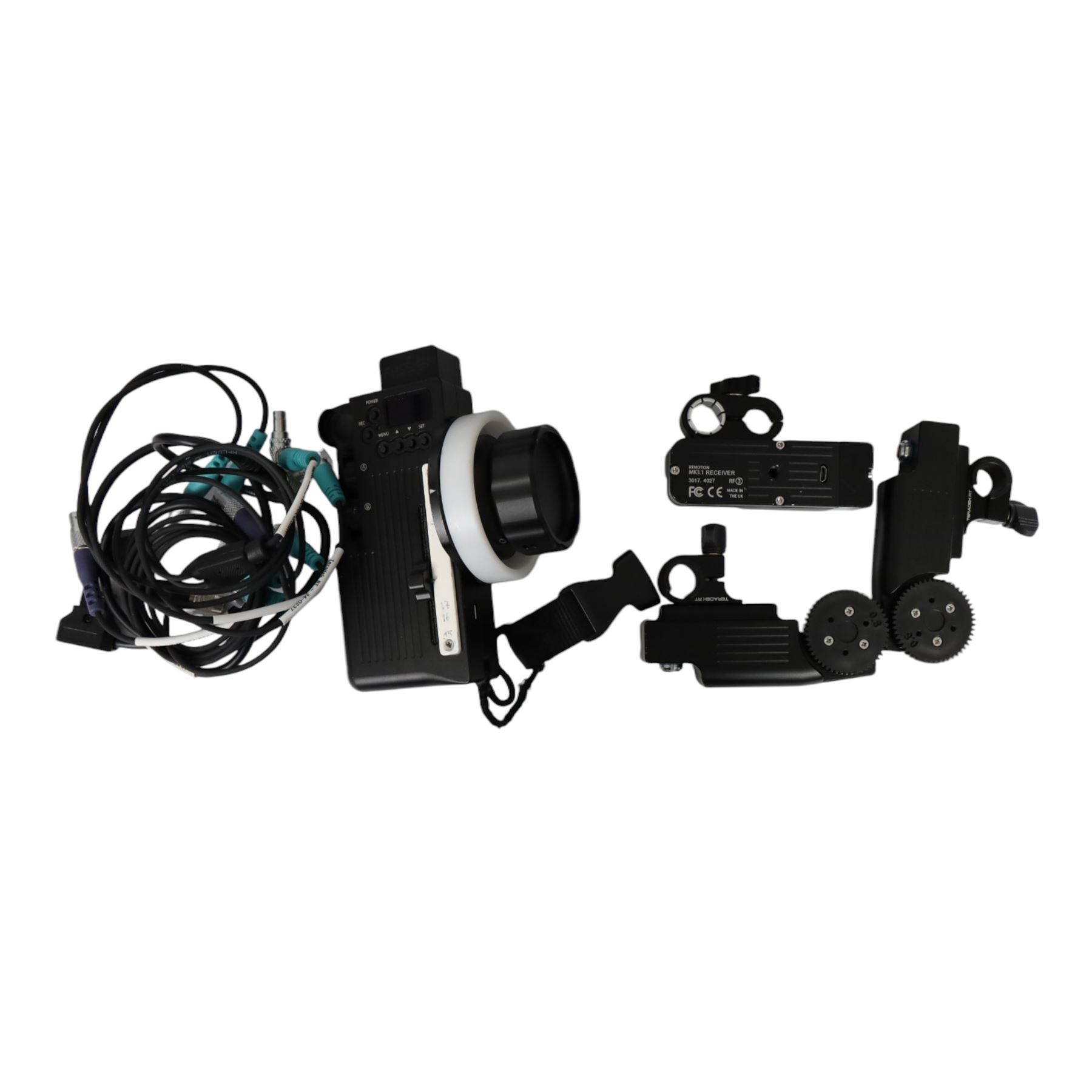 RT Motion MK3.1 Wireless Follow Focus Kit, comprising two motors, receiver, associated cables, three batteries and charger, contained within flight case