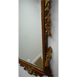  Chippendale style bevel edge wall mirror with eagle pediment, W52cm, H97cm  