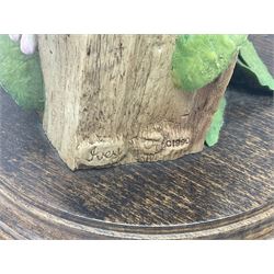 Border Fine Arts figure Barn Owl in Flight B1532, boxed with certificate, together with Country Artists figure Tawny Owl with Honeysuckle CA441, tallest H31.5cm