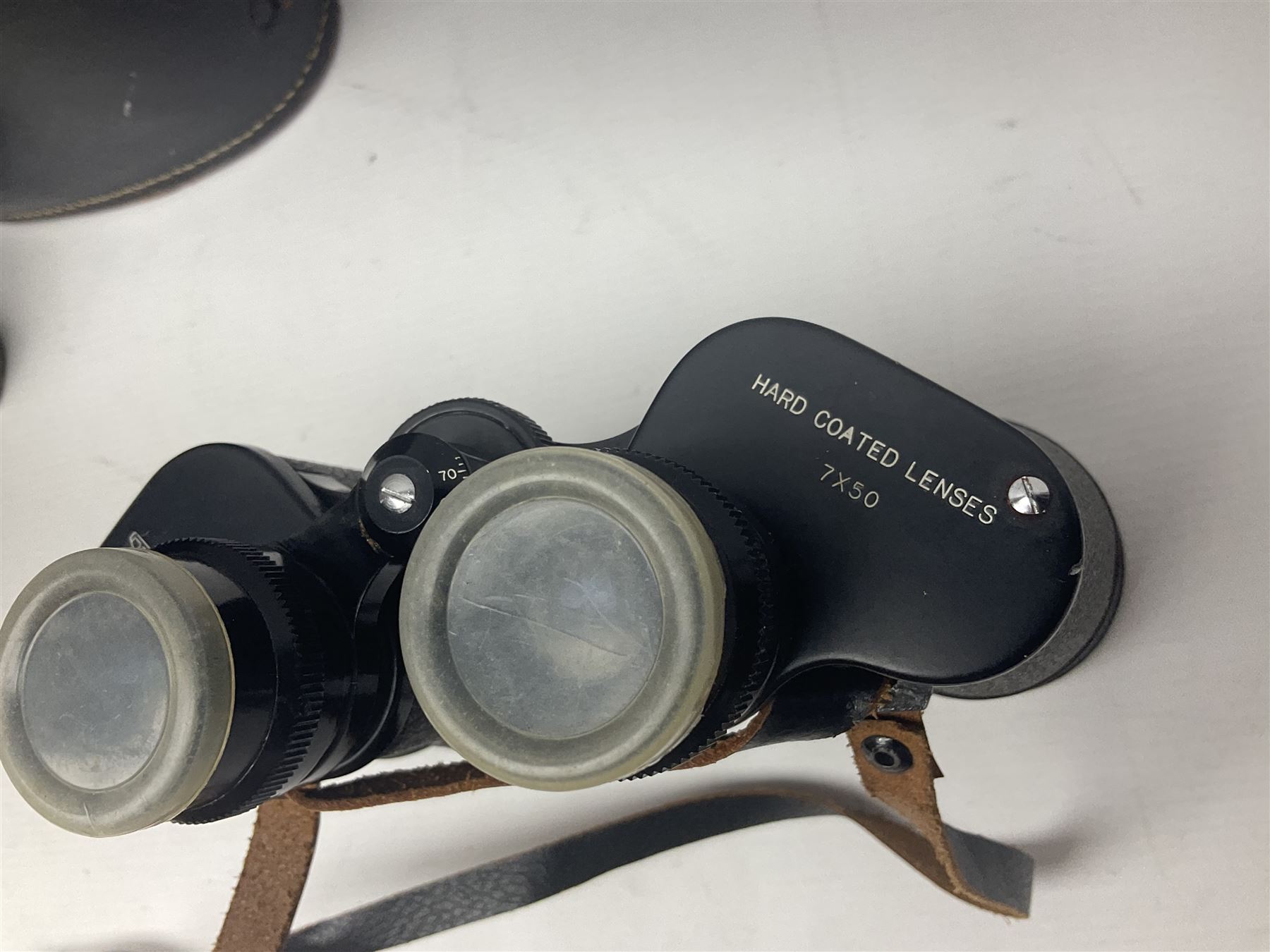 Pair of Asahi Pentax Prism binoculars, a pair of Dolland binoculars, other binoculars, including cased examples and a Miranda Pro 3 tripod