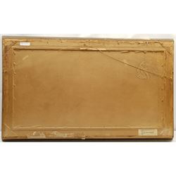 Garstin Cox (British 1892-1933): Corn Stooks by a Woodland Path, pastel signed 43cm x 85cm