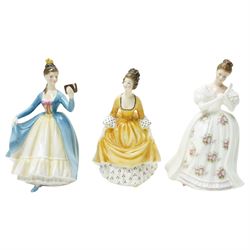 Five Royal  Doulton figures comprising Lynne HN2329, Leading Lady HN2269, Summer Rose HN3309, Coralie HN2307 and Valerie HN2107 (5)