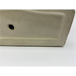 Leeds Pottery pastille burner modelled as two terrace cottages, with impressed mark beneath, H12cm L19cm