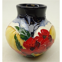  Moorcroft baluster vase decorated in the 'Forever England' pattern by Vicky Lovatt, H9cm   