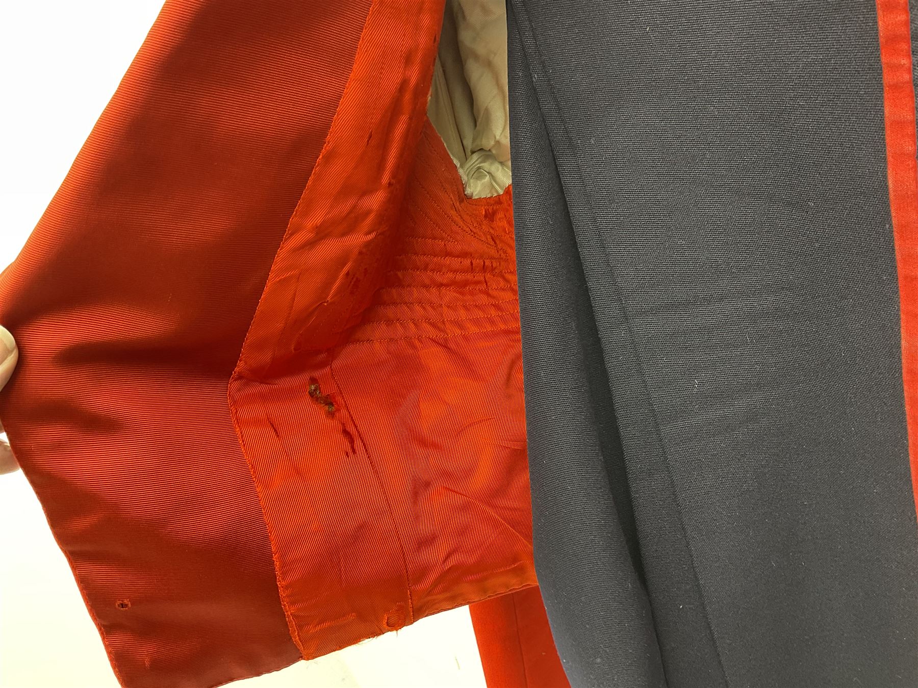 York and Lancaster Regimental mess uniform of jacket and trousers; together with Royal Artillery peaked cap