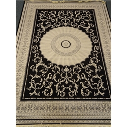  Abbuson black ground rug, 280cm x 200cm  
