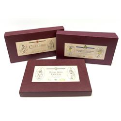 Britains - three limited edition sets of soldiers comprising Royal Irish Rangers No.935/5000, The 22nd Cheshire Regiment 300 Year Anniversary No.2313/7000 and The United States Army Band of Washington D.C., 'Pershings Own ' in the famous 1954 'Yellow Jackets' No.2706/5000; all mint and boxed (3)